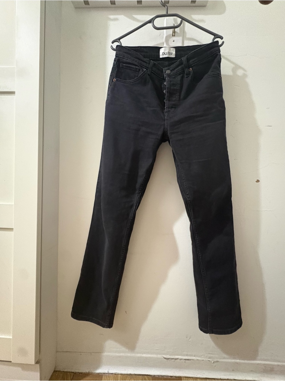 DU/ER Women's Straight Leg Jeans - Black